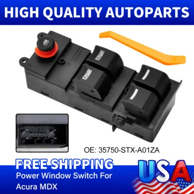 Interruptor de ventana eléctrica delantero izquierdo auto 35750STXA01ZA para Honda Acura MDX 2007-2013 Foto 1 de 4