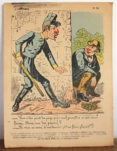Gravure Dessin Caricature Lavrate et Frisson XIXème Siècle N°36 - Imagen 1 de 1