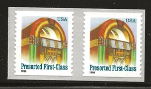 US Scott #2912A, Pair 1996 Jukebox 25c VF MNH - Picture 1 of 1