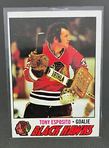 1977 TOPPS #170 - TONY ESPOSITO (HOF) - CHICAGO BLACK HAWKS - EX/MNT - Foto 1 di 2