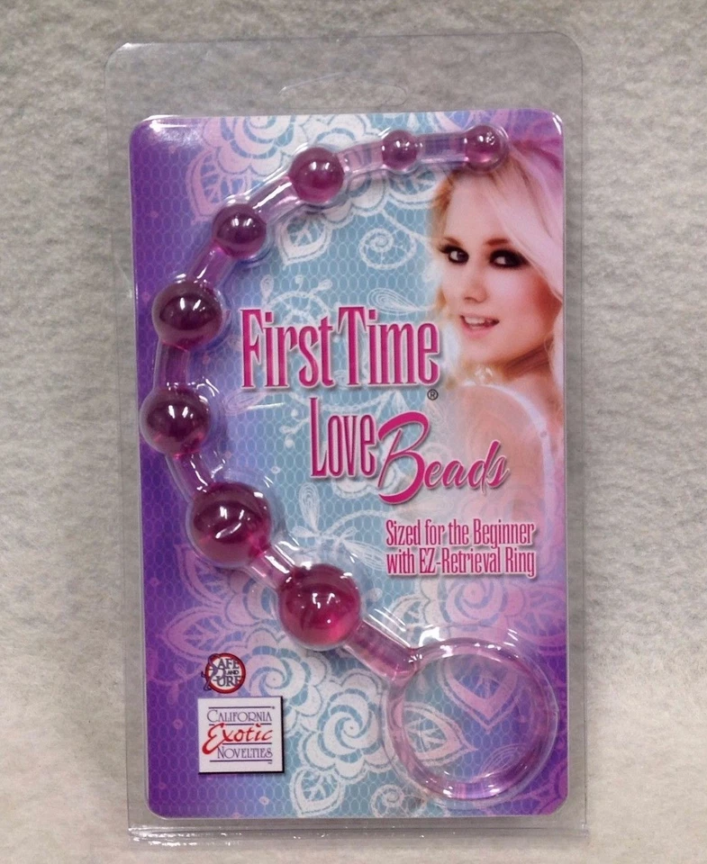 First Time Love Beads 8.25" Rosa Anal Juego Punto P Masaje Ez Recuperación Anillo Regalo Foto 1 de 1