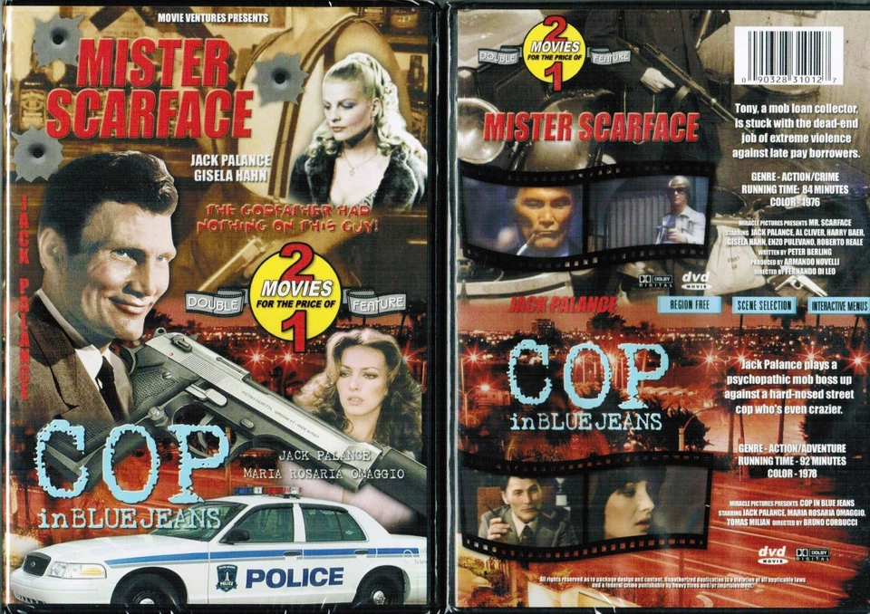 Mister Scarface / Cop In Blue Jeans DVD Disc & Artcover NO CASE NO TRACKING - Image 1 of 1