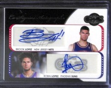 2008-09 Topps Co-Signers Basketball Dual Autograph Brook Lopez and Robin Lopez N