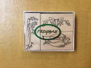 Frogman Rubber Stamps Set Of 3 Frogs By Tim Cotterill - Picture 1 of 4