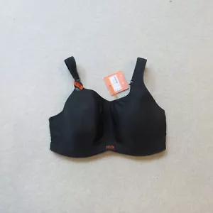 Panache Sport BH Damen UK 36F Schwarz Vollschale Uni Fitness EU 80G Neu mit Etikett - Bild 1 von 6