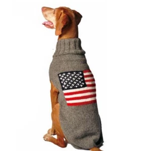 American Flag Dog Sweater Chilly Dog Hand Knit Wool  XXS-XXXL Pet Puppy Warm Pet - Picture 1 of 10