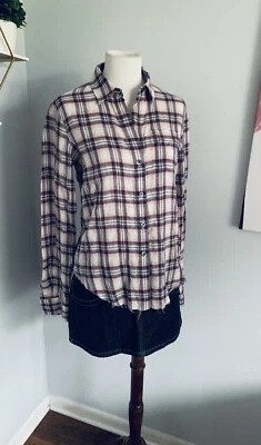 Theory • 格子衬衫纽扣 • 尺寸 P • 尺寸 00/0 • 零售 $195 — 第 1/4 张图片