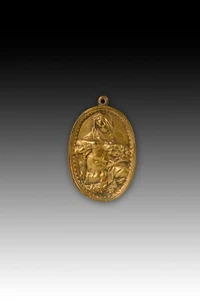 Pietà, devotional plaque. Bronze. Spanish School, 17th century, after... - Picture 1 of 4
