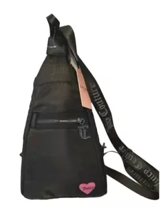 NWT Juicy Couture Liquorice Material Girl Sling Bag Black MSPR $99 - Picture 1 of 10