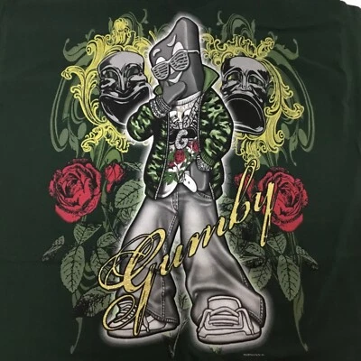 Camiseta Y2K Vintage Para Hombre Talla 2XL Gangsta Hip Hop Gumby Pokey Foto 1 de 4