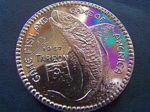 1967 Jefferson City Buzzards (HAS) TARPON Copper Mardi Gras Doubloon - Picture 1 of 2