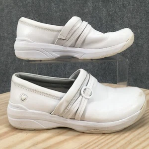 Nurse Mates Shoes Womens 8 M Ceri Professional Clogs 2001004 White Leather - Picture 1 of 17