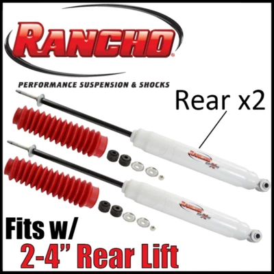 Par de amortiguadores traseros Rancho RS5000X Ford F-100 1970-79 2x2/4x4 con elevación de 2-4" Foto 1 de 3