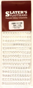 Letras y números blancos de 6 mm de alto Slaters 1106 - Imagen 1 de 1
