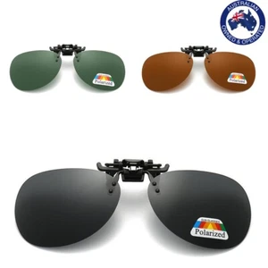 Mens Womens Vintage Fishing Glasses Clip On Flap Up Polarised Sunglasses F003 - Picture 1 of 13