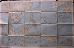 National Geographic October 1944 "Southeast Asia" Map - Picture 1 of 5
