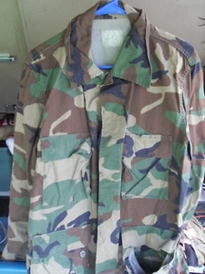 US ARMY Military Woodland Camo Coat Shirt BDU Medium Regular - Picture 1 of 8