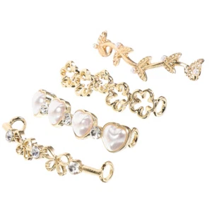 4 Pcs Shoelace Charms Sneakers Decorative Buckle Pump Heel Clips - Picture 1 of 12