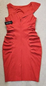 NWT Gabrielle Union New York Company Orange Dress Womens Sleeveless Size L - Picture 1 of 12