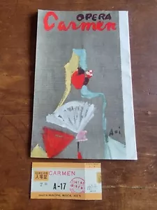 Opera Carmen, Nagoya Civic Assembly Hall 1954 Program & Ticket, Japan, Aui Cover - Picture 1 of 11