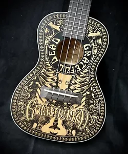 Alvarez GDU24C Grateful Dead Limited Edition Tattoo Ukulele - Picture 1 of 11