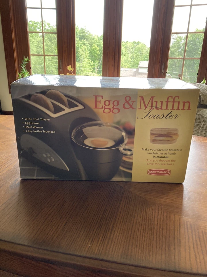 Back to Basics TEM500 Egg-and-Muffin 2-Slice Wide Slot Toaster and Egg Poacher - Image 1 of 4