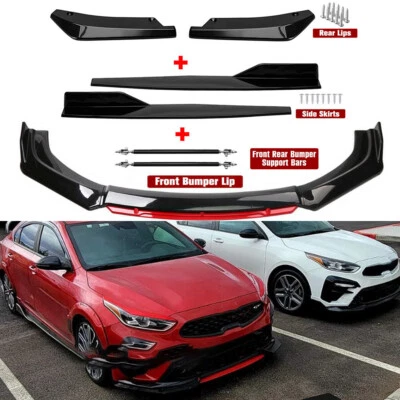 For Kia Forte2010-2023Front Rear Bumper Lip Spoiler Splitter Diffuser Side Skirt Foto 1 de 4