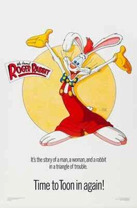 PÓSTER DE PELÍCULA ROGER RABBIT ORIGINAL RODADO 27X41 ENMARCADO ESTILO RARO C 1988 NUEVO - Imagen 1 de 1