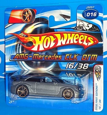 Hot Wheels 2006 First Editions #16 AMG-Mercedes CLK DTM Silver w FTEs Short Card - Image 1 of 3