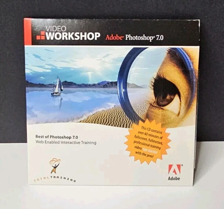 ADOBE PHOTOSHOP 7.0 MACINTOSH Video Workshop Total Training Factory Sealed - Image 1 of 3