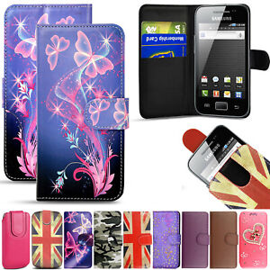 new WALLET Leather Case Phone Cover for Samsung Galaxy Ace GT-S5830/GT-S5830i UK