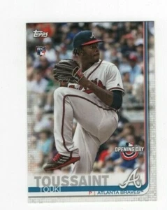 2019 TOPPS OPENING DAY BASEBALL - ROOKIE TOUKI TOUSSAINT ATLANTA BRAVES #178 - Picture 1 of 3