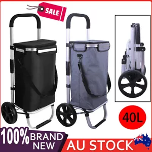 Foldable Shopping Cart - Lightweight and Portable Grocery Trolley for Market - Picture 1 of 13