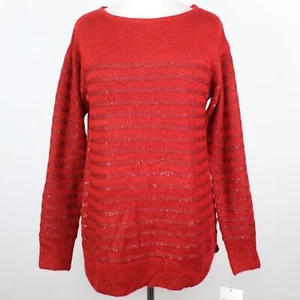 NWT Liz Claiborne Womens Small Sequin Stripe Tunic Sweater - Picture 1 of 5