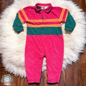 Pagliaccetto rugby vintage anni 90 McKids retrò colorblock (1992) 24M 100% cotone *RARO* - Foto 1 di 5