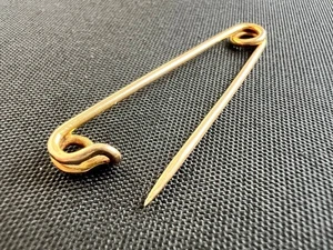 "Pin de seguridad antiguo de oro de 14 quilates - 1,7"" - 2,17 g - época victoriana" - Imagen 1 de 6