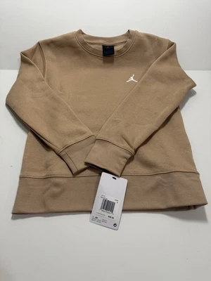 Air Jordan Brand Solid Beige Tan Jump Man Kids Sweat Shirt Size Youth Small - Image 1 of 4
