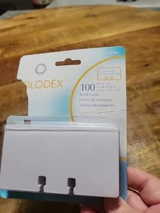 Rolodex 100 Count Plain Refill Cards White Blank 2 1/4" x 4" Item 67558 - Picture 1 of 6