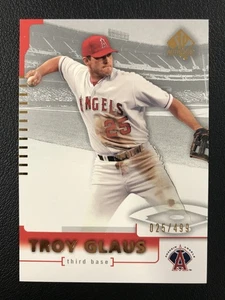 2004 SP Authentic #68 Troy Glaus Anaheim Angels Silver JERSEY MATCH 25/499 - Picture 1 of 2