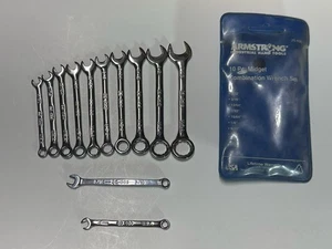 Armstrong 10 Piece SAE Midget Combo Wrench Set - 25-600 With 2 Bonus Wrenches - Picture 1 of 9