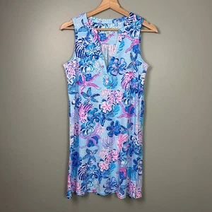 Abito Lilly Pulitzer Dev Bahamas Beachcomber blu Preppy Mini XS nuovo con etichette - Foto 1 di 6