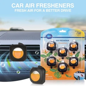 6*4ml Hawaiian Scent Car Air Freshener Clip Car Air Fresh Vent Long Lasting NEW - Picture 1 of 8