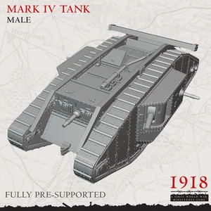 28mm Mark IV - 1918 - WW1 - The Great War - Male and Female MKIV - Picture 1 of 3