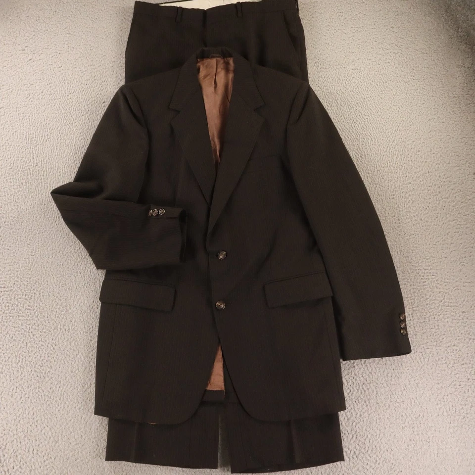 Traje Oakton M MT 40L Marrón Rayas Poliéster Lana Lúpulo Transpirable 34x32 Foto 1 de 4