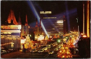 Teatro Chino HOLLYWOOD BLVD., Postal de California "CHRISTMAS TREE LANE" Años 50 - Imagen 1 de 2