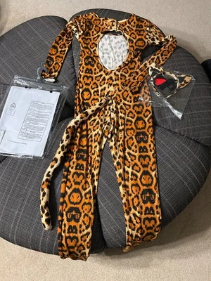Leg Avenue Leopard Jaguar Cougar 3 Piece Halloween Costume Leopard Cat Size S/M - Image 1 of 4