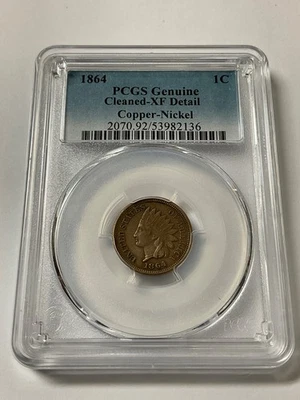 1864 Indian Head Penny 1C PCGS Genuine XF Detail 53982136 - Image 1 of 2