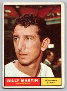 1961 Topps #89 Billy Martin Milwaukee Braves - Bild 1 von 3