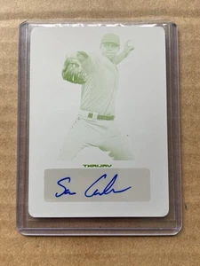 Signed 2017 Leaf Valiant SAM CARLSON Auto Printing Plate 1/1 Dodgers Mariners - Picture 1 of 2