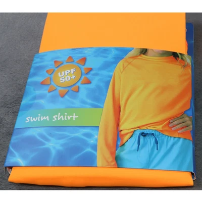 Camisa de natación ABG juvenil mediana 7/8 naranja UPF 50+ protector contra erupciones manga larga clásica Foto 1 de 4